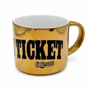 Charlie & The Chocolate Factory Golden Ticket Mug Wonka Gold Theater Musical